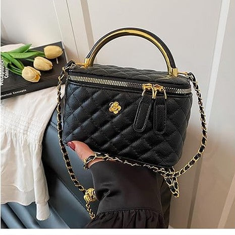 Quilted Box Crossbody Bag