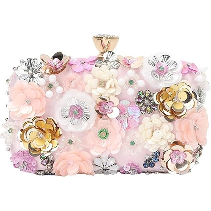 Floral Evening Clutch Bag
