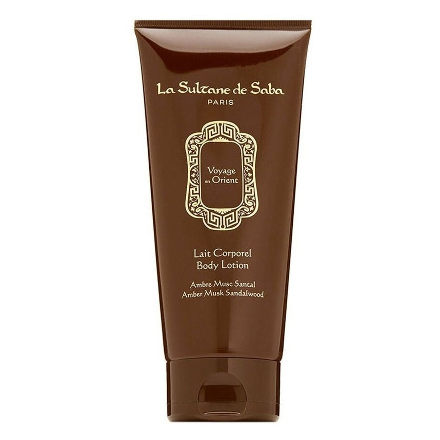 La Sultane de Saba body lotion tube on a white background