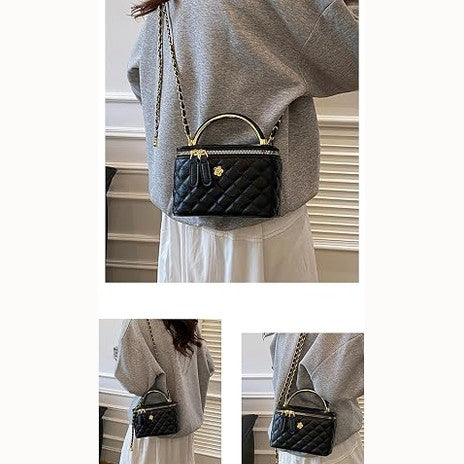 Quilted Box Crossbody Bag