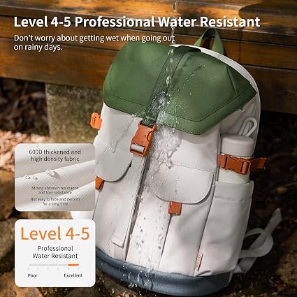 Large Travel Laptop Backpack 17 Inch – Green & White