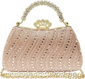 Rose Gold Crown Rhinestone Clutch