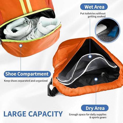 Sports Drawstring Backpack – Orange