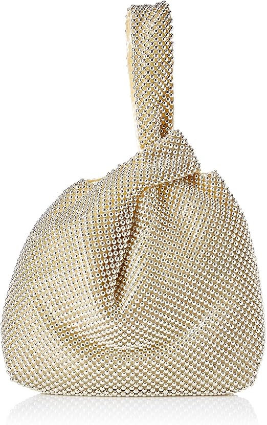 Crystal Mesh Evening Bag with Ring Handle