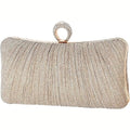 Golden Glitter Rhinestone Clutch