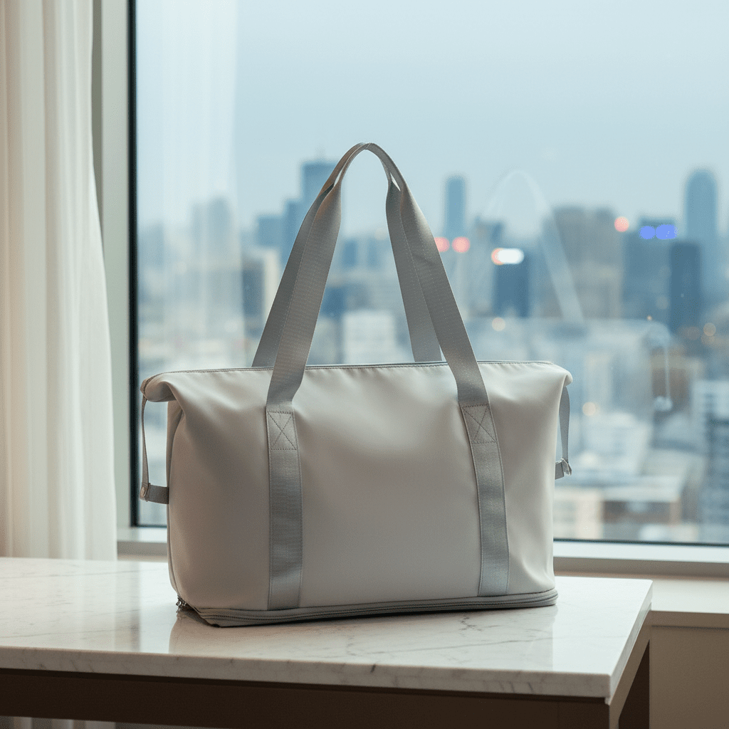 Bag on Marble Hotel Surface