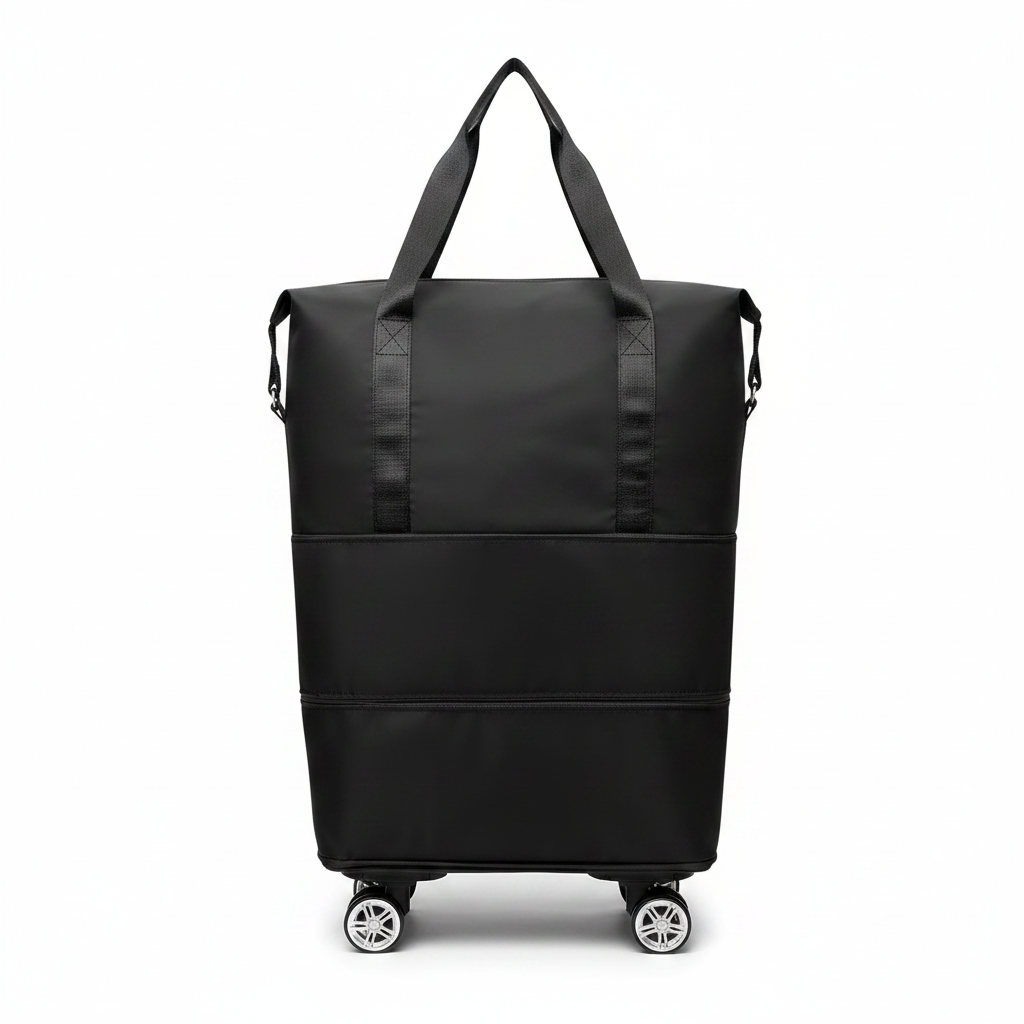 Black Rolling Duffle White
