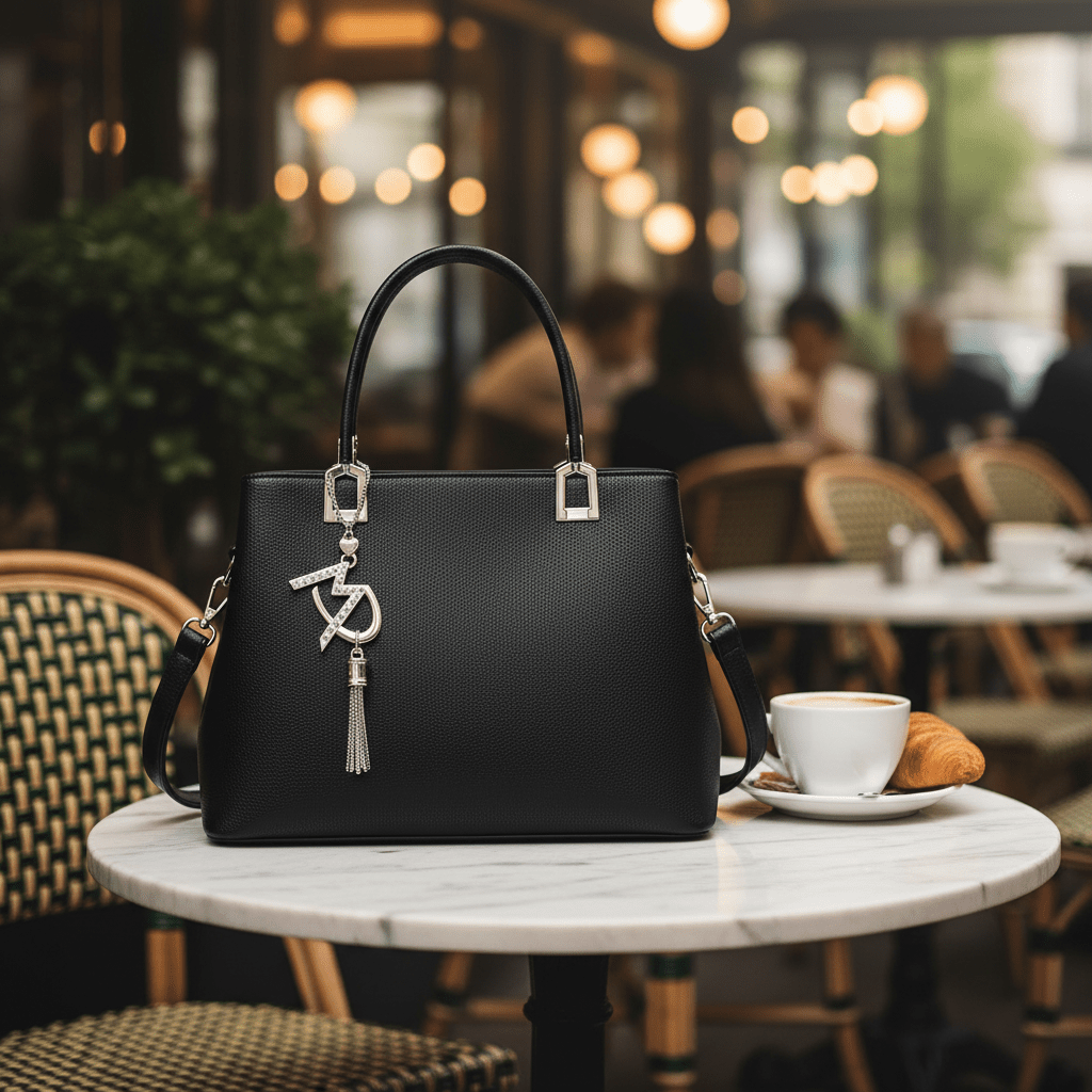 Black Satchel – Café Background