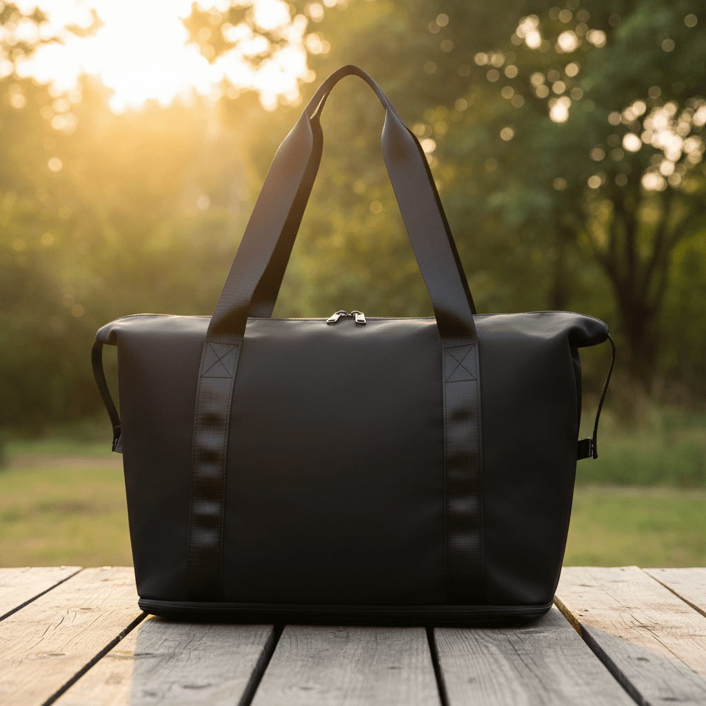 Black Tote – Nature Background
