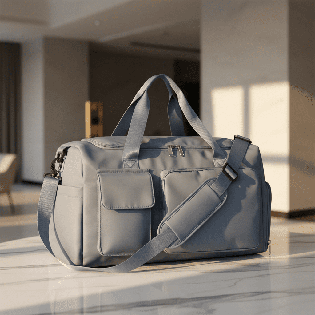 Blue Duffel Bag – Marble Golden Hour