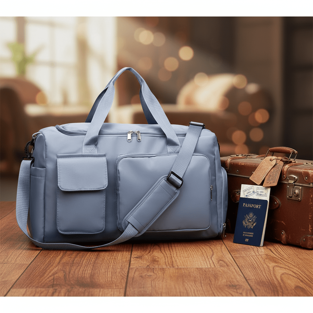 Blue Duffel Bag – Travel Lifestyle