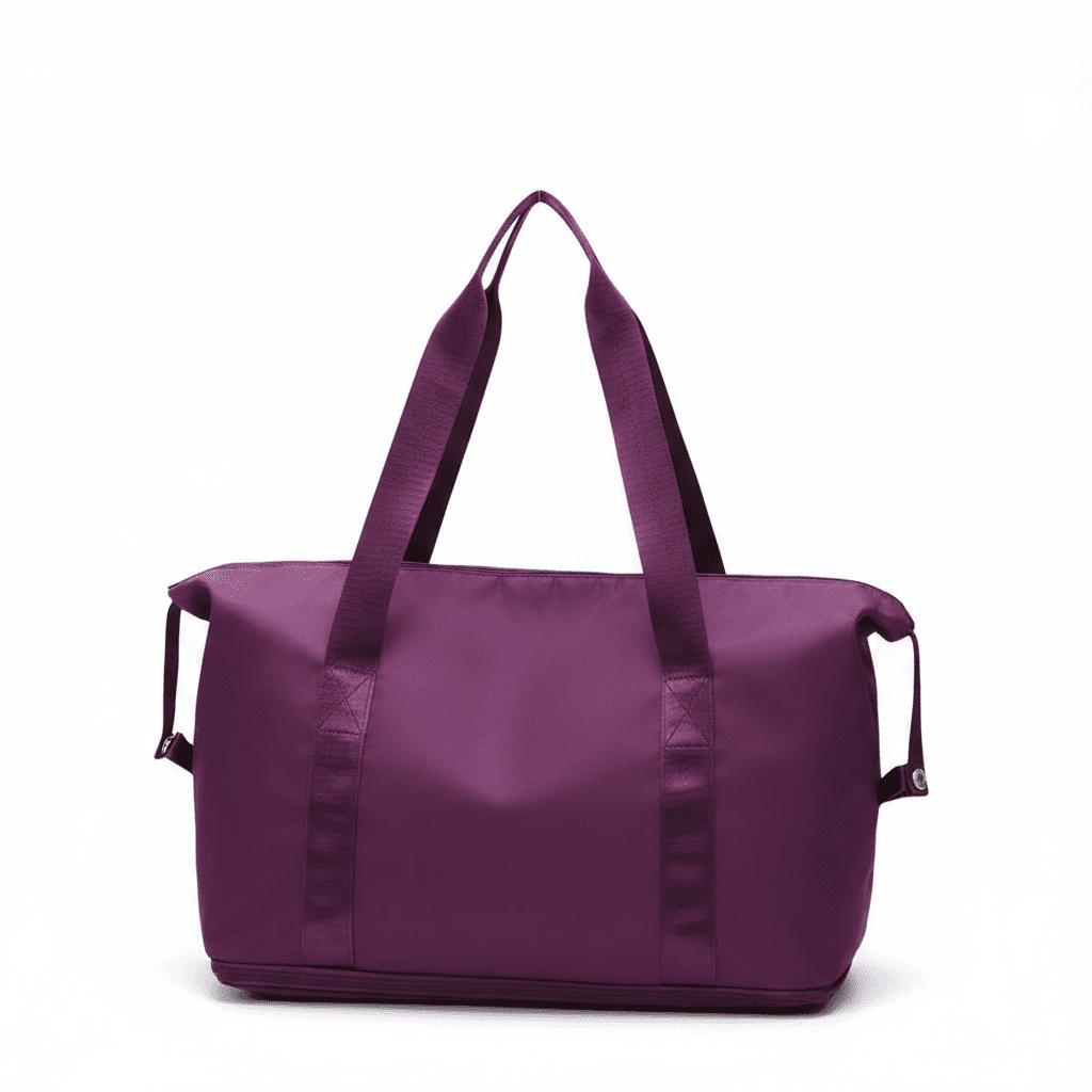 Burgundy Duffle Bag – White Background