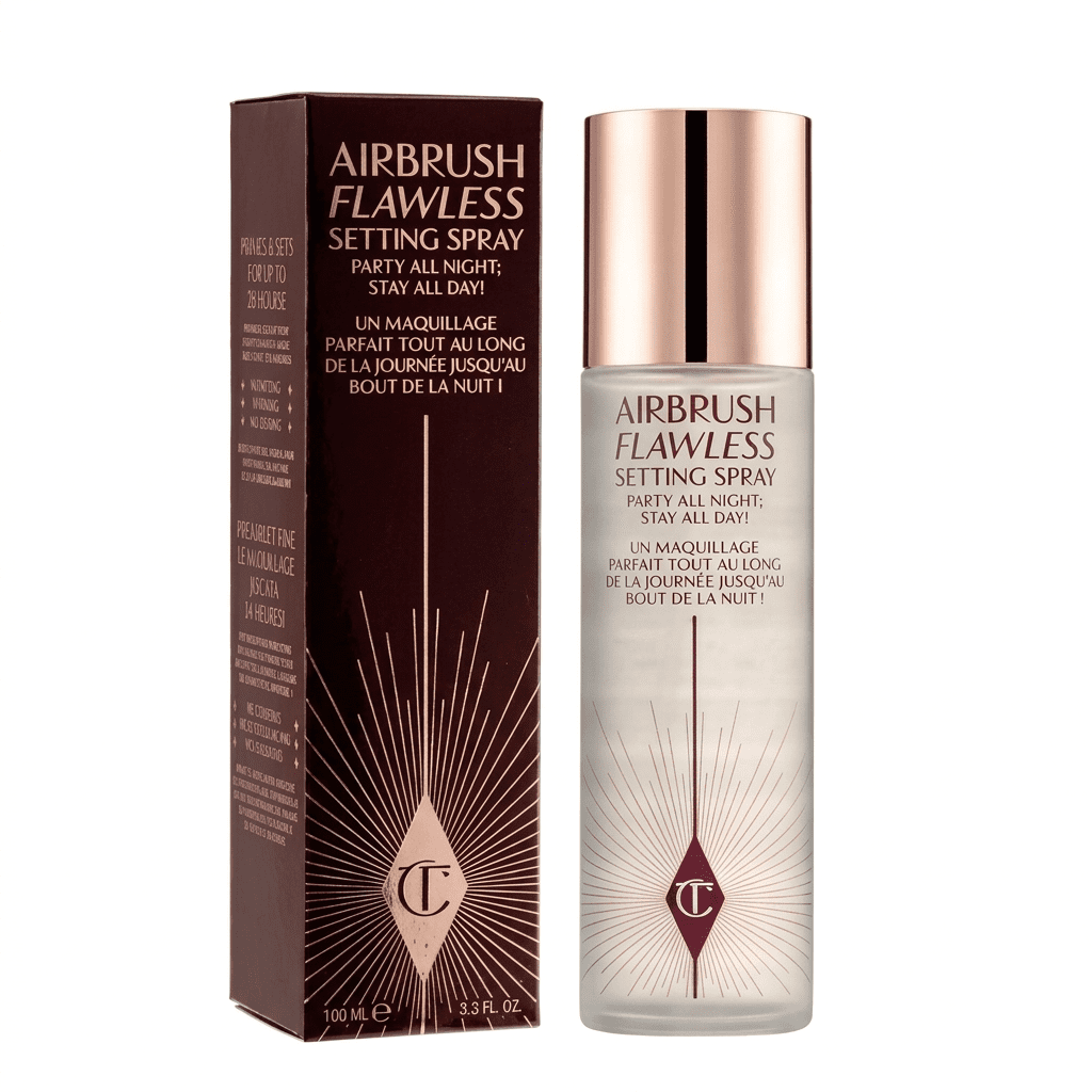 Charlotte Tilbury setting spray on white background