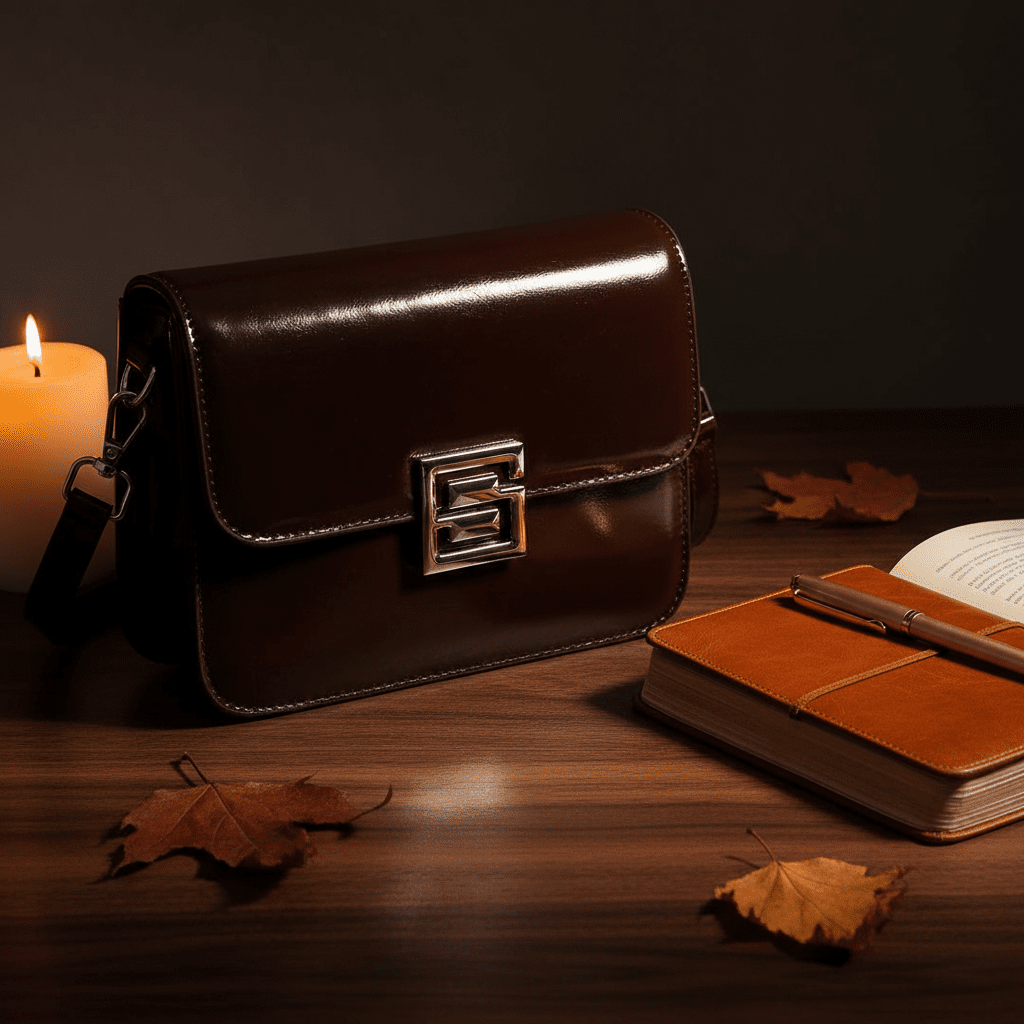 Coffee Brown Crossbody - Walnut Amber