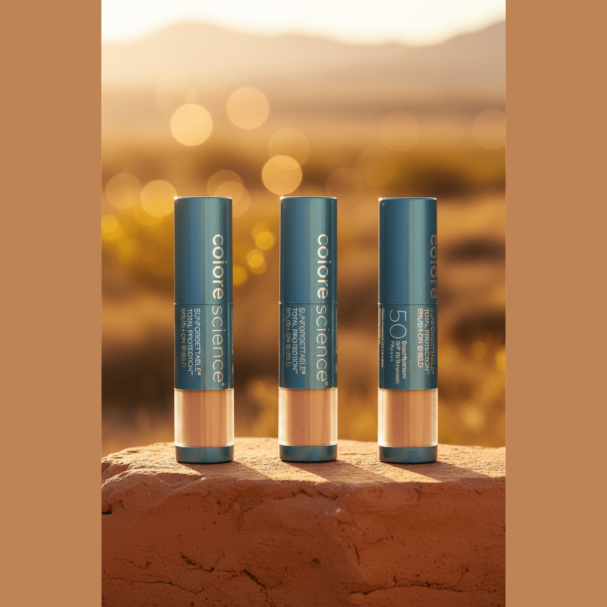 Colorescience Brush-On Shield SPF 50 Multipack Tan - AI Background