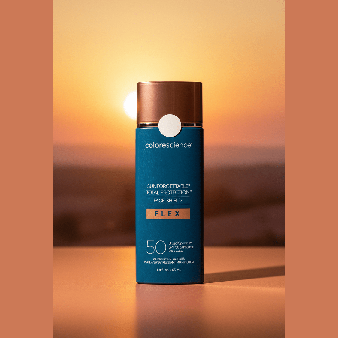 Colorescience Face Shield Flex SPF 50 Tan - AI Background v2