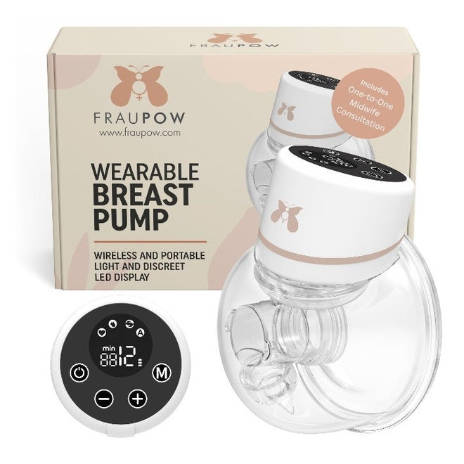 Fraupow Wearable Hands-Free Electric Breast Pump 4 Pumping Modes