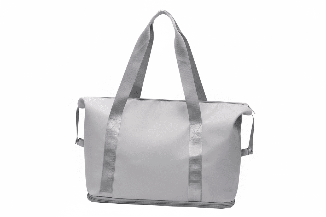 Gray Travel Tote Bag – No Logo