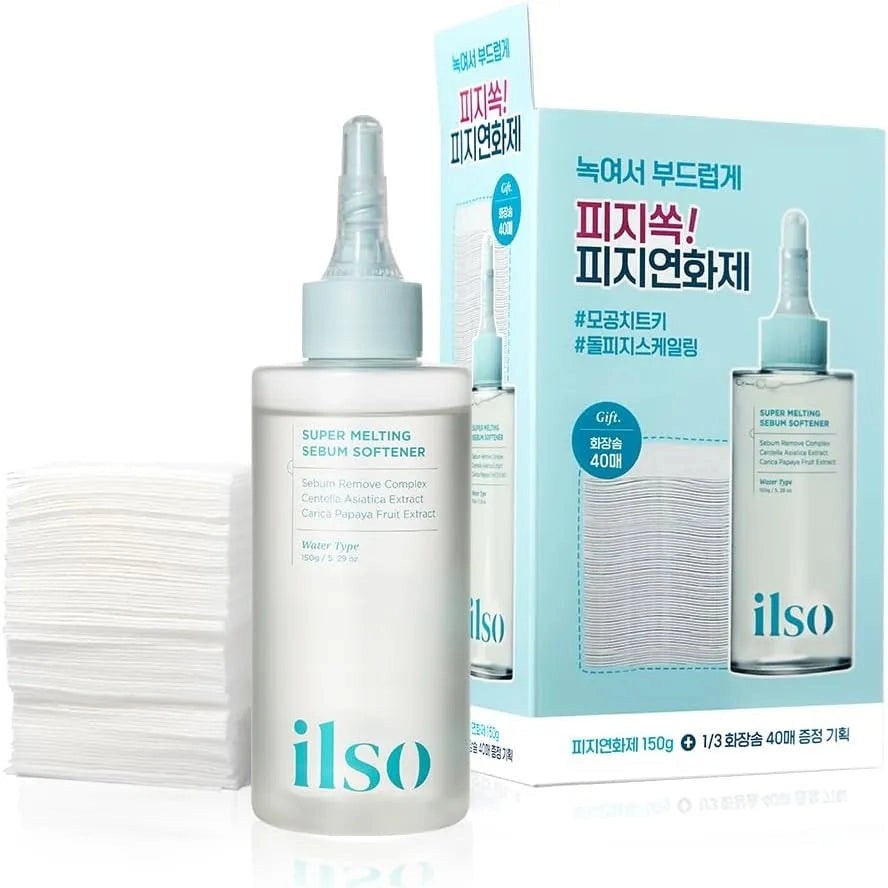 Ilso Super Melting Sebum Softener 5.29 fl oz 40 Cotton Pads