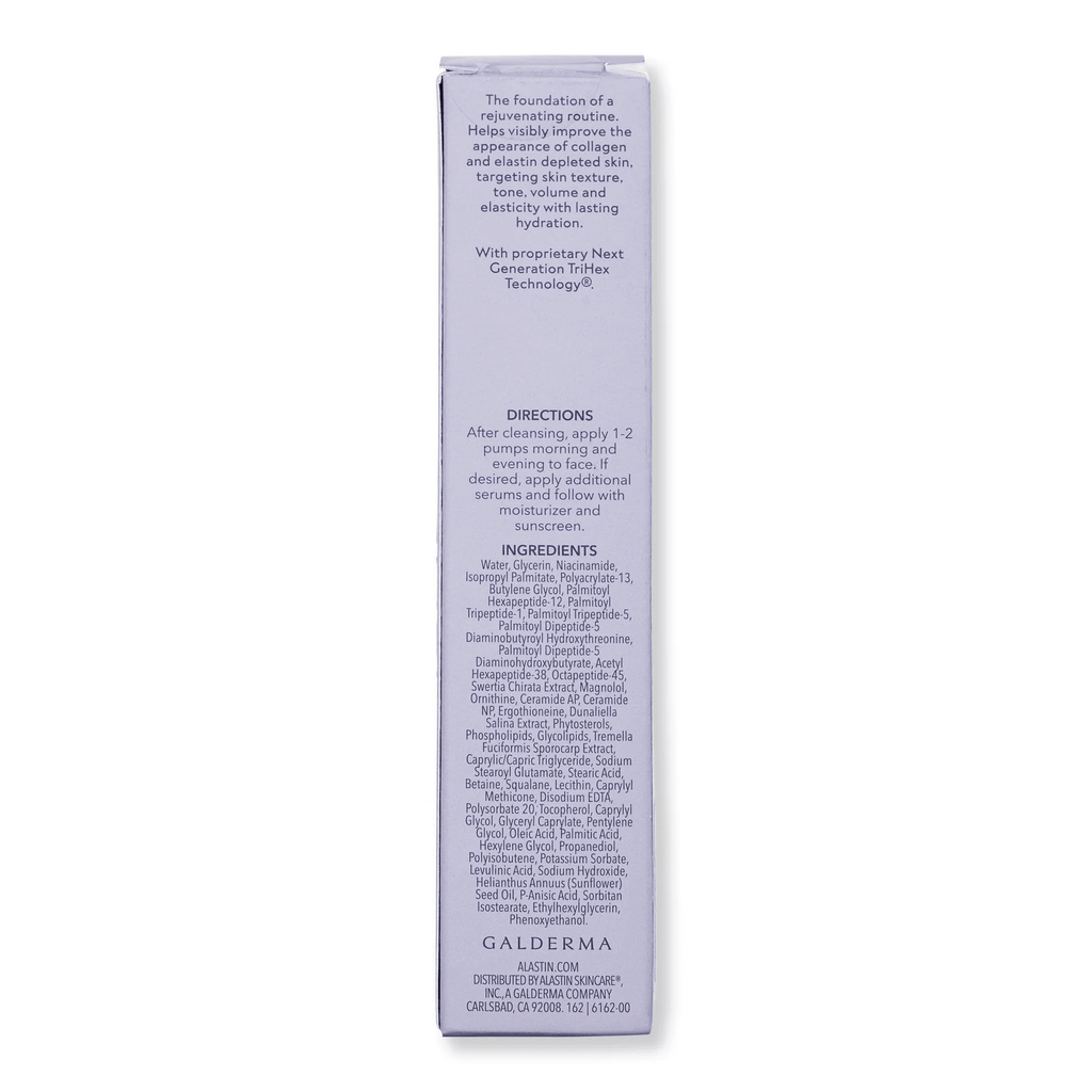 ALASTIN Restorative Skin Complex carton directions and ingredients