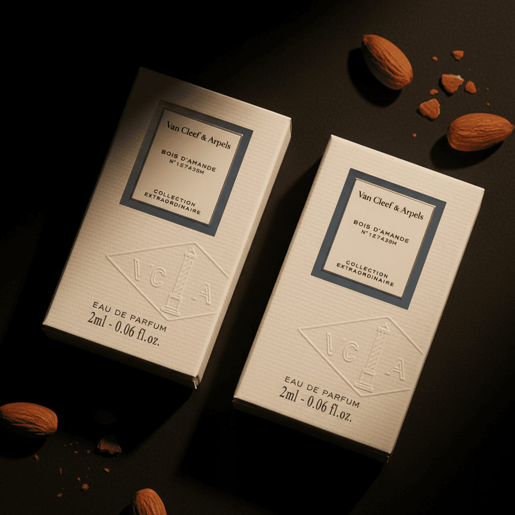 Van Cleef & Arpels Bois d'Amande EDP Sample Bundle dark editorial