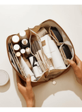 Premium Leather Travel Toiletry Bag