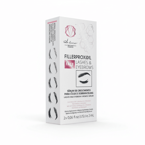 AI enhanced A-Line Fillerproxidil product box on white background