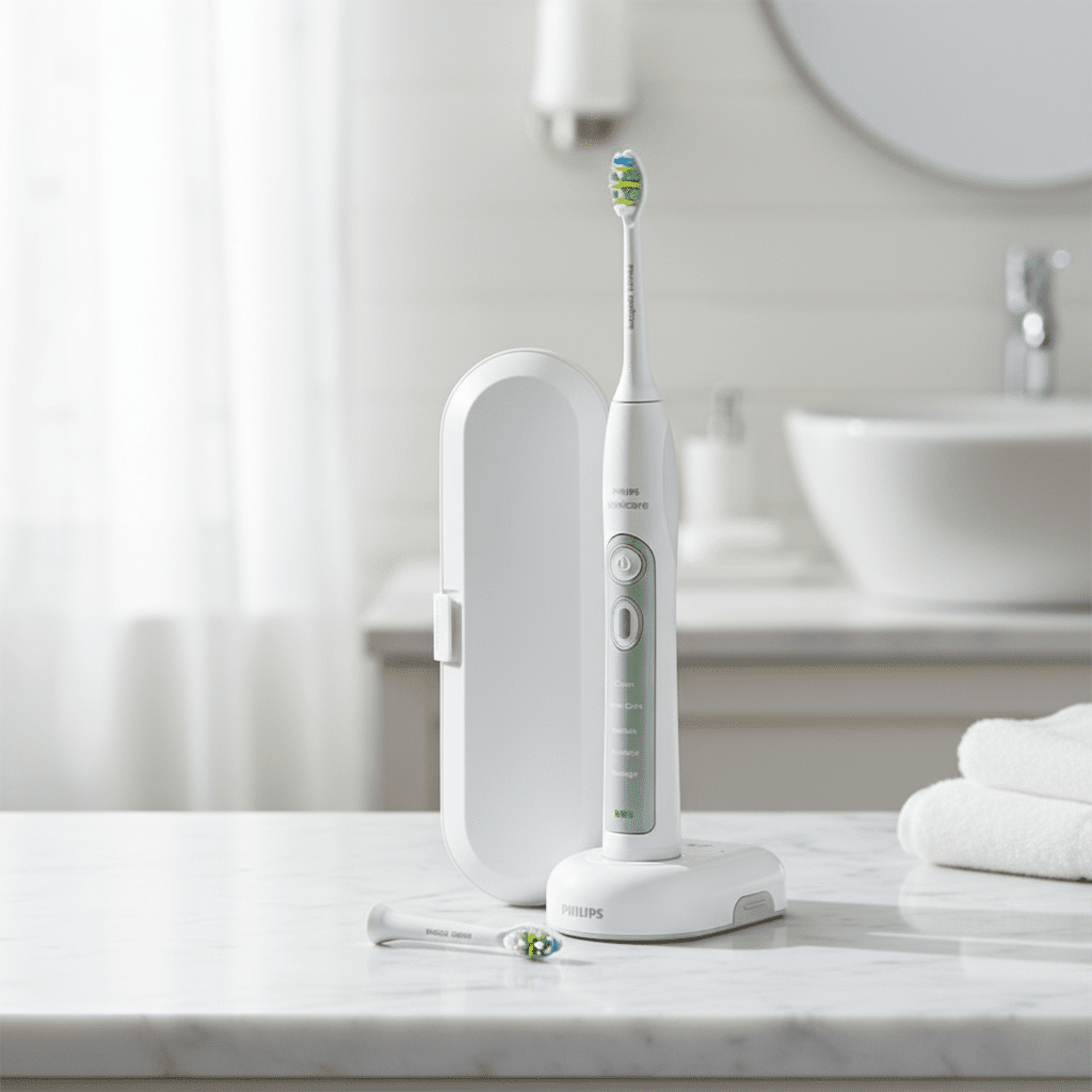 Philips Sonicare FlexCare+ marble countertop lifestyle AI image