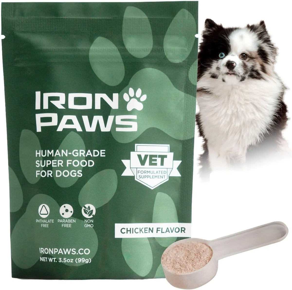 Iron Paws Human-Grade Superfood Dog Supplement Powder 3.5 oz