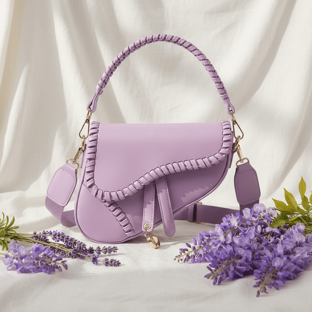 Lavender Saddle Bag - Garden Romance