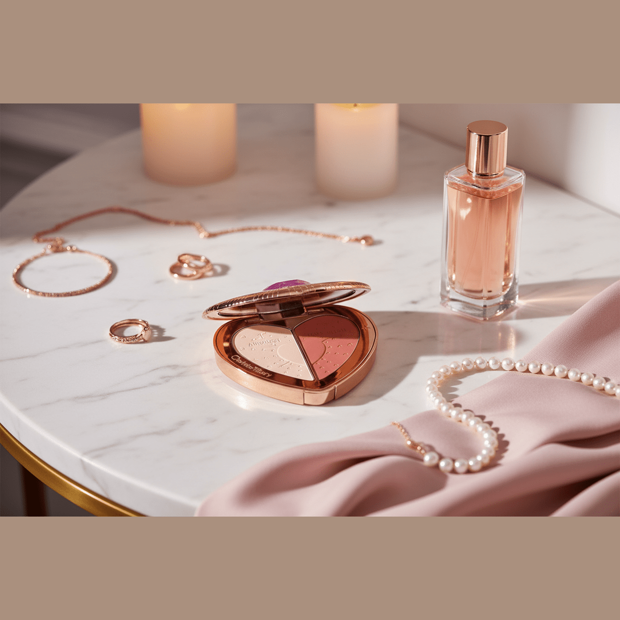 Marble Vanity & Rose Gold