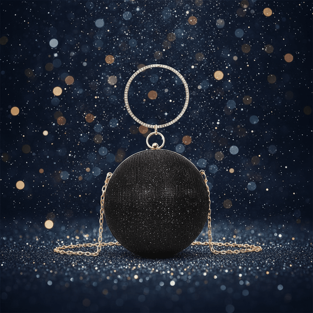 Midnight Blue Glitter Background