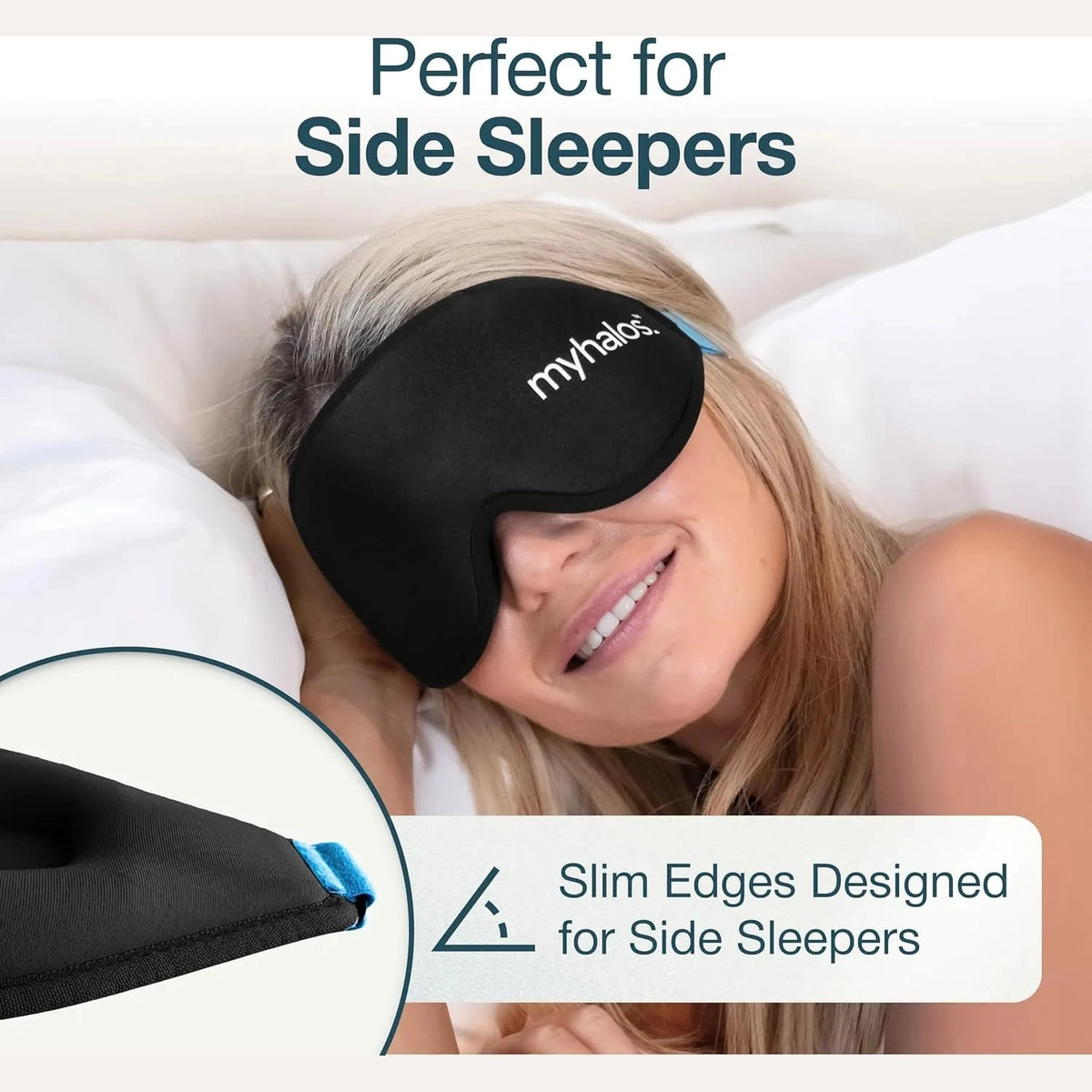MyHalos Halo 100% Blackout Sleep Mask With Storage Pouch