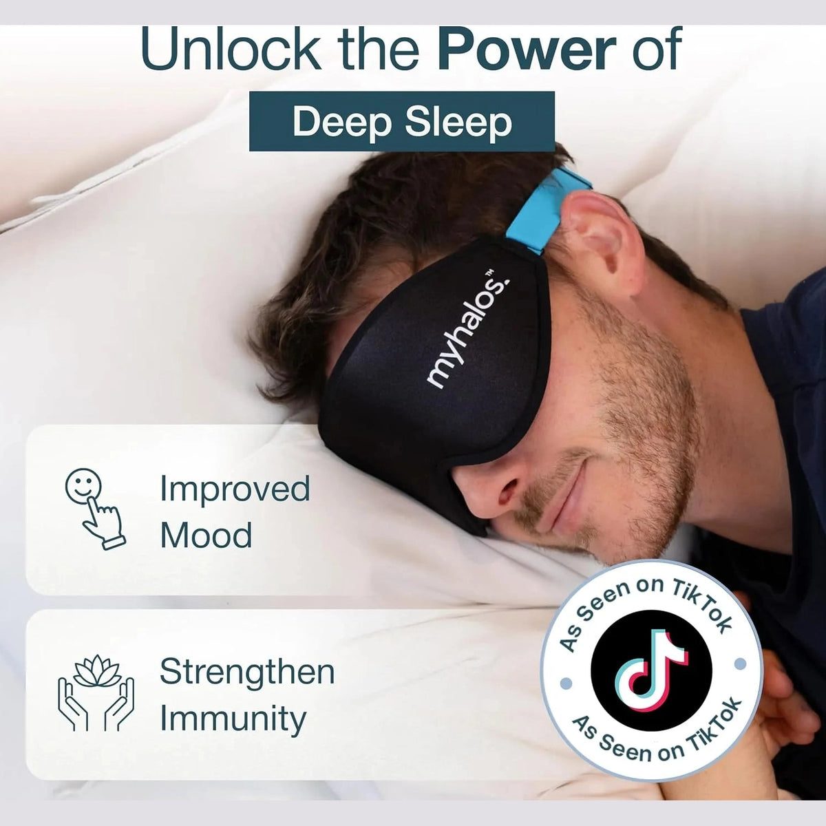 MyHalos Halo 100% Blackout Sleep Mask With Storage Pouch