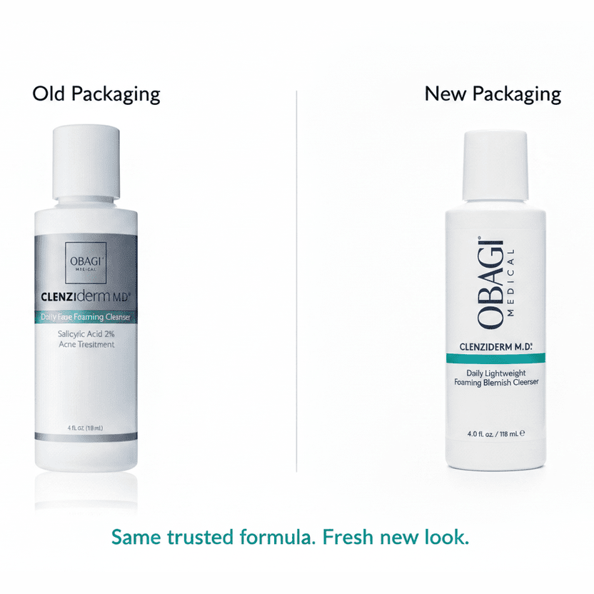 Obagi Foaming Cleanser - Old vs New Packaging