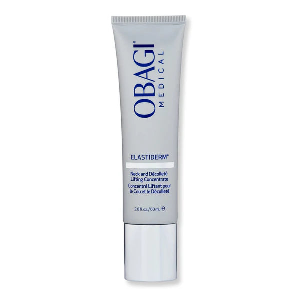 Obagi Elastiderm skincare tube on a white background
