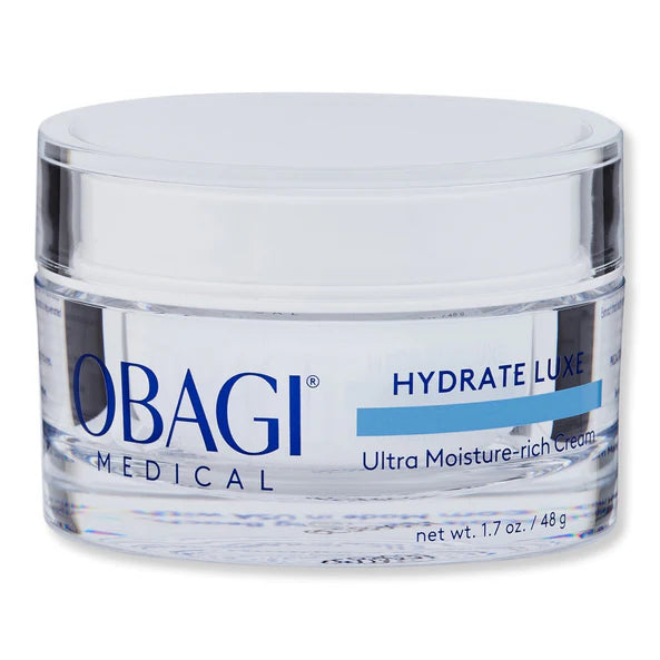 Obagi Medical Hydrate Luxe cream jar on a white background
