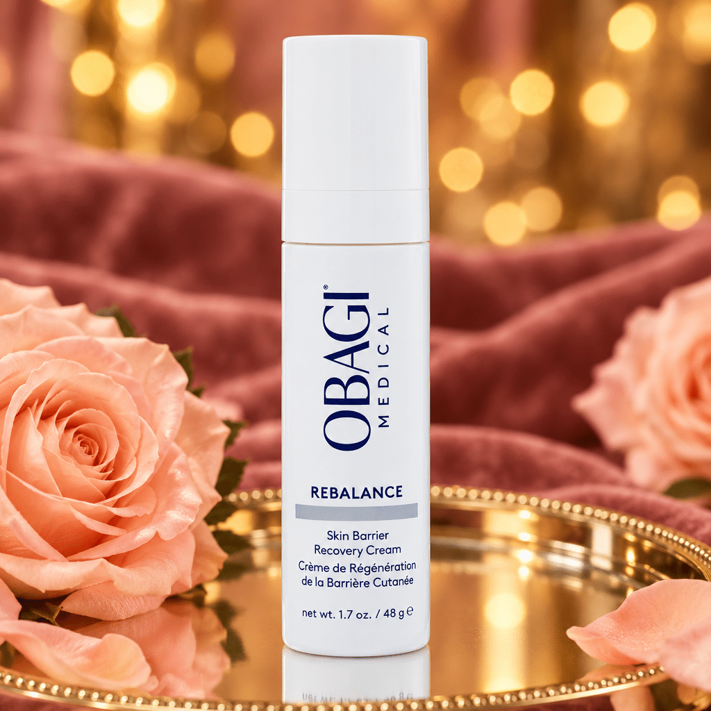 Obagi Rebalance with rose velvet and golden lights
