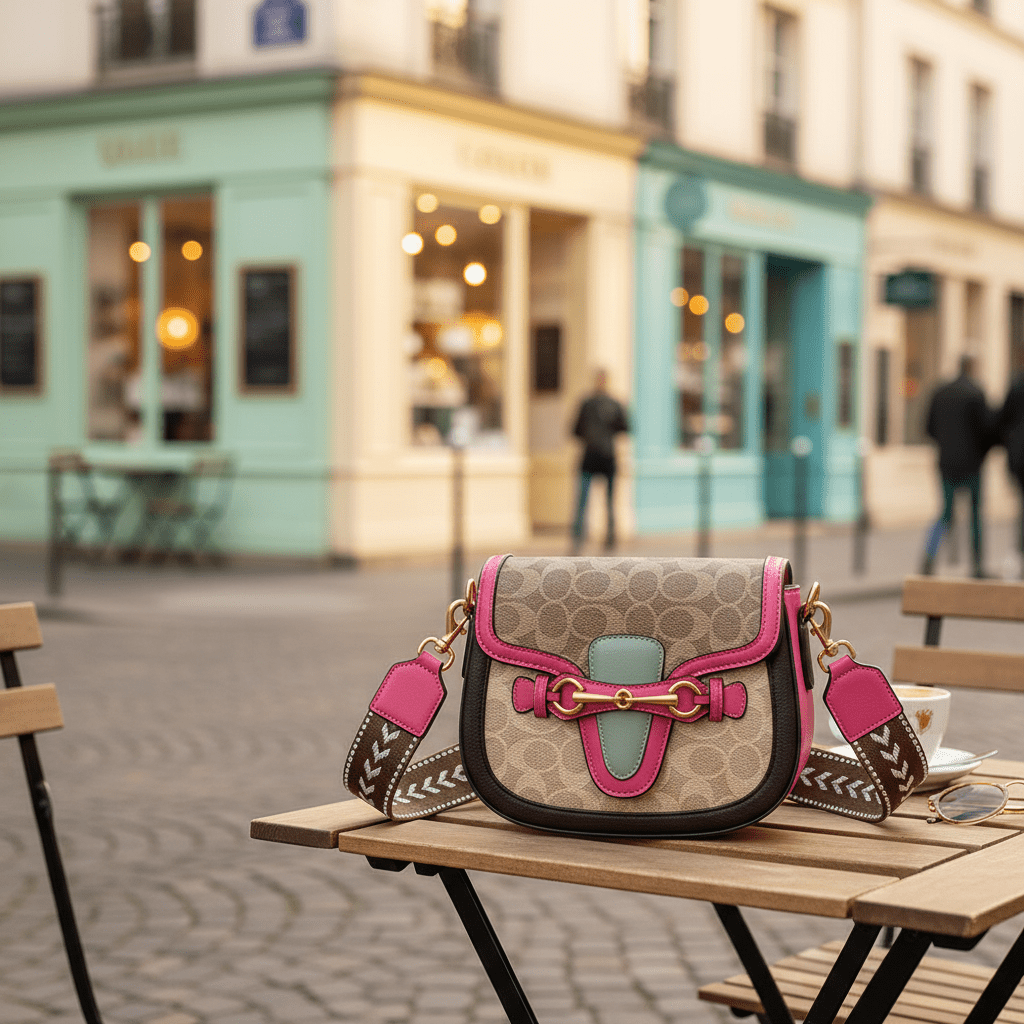 Pink Crossbody Bag – Parisian Setting