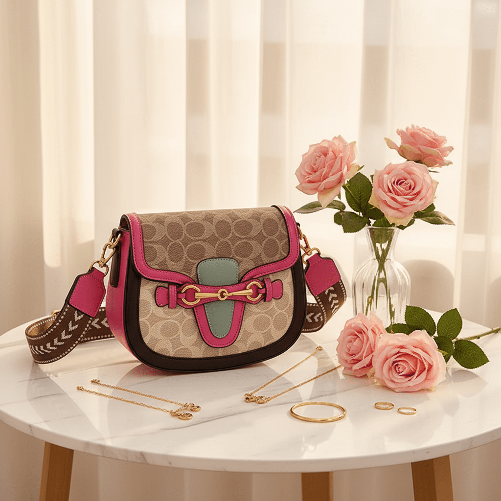 Pink Crossbody Bag – Vanity Setting