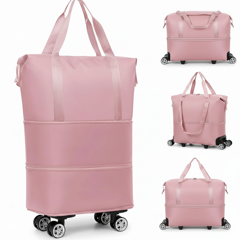 Pink Duffle Clean White