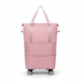 Pink Rolling Duffle White Background