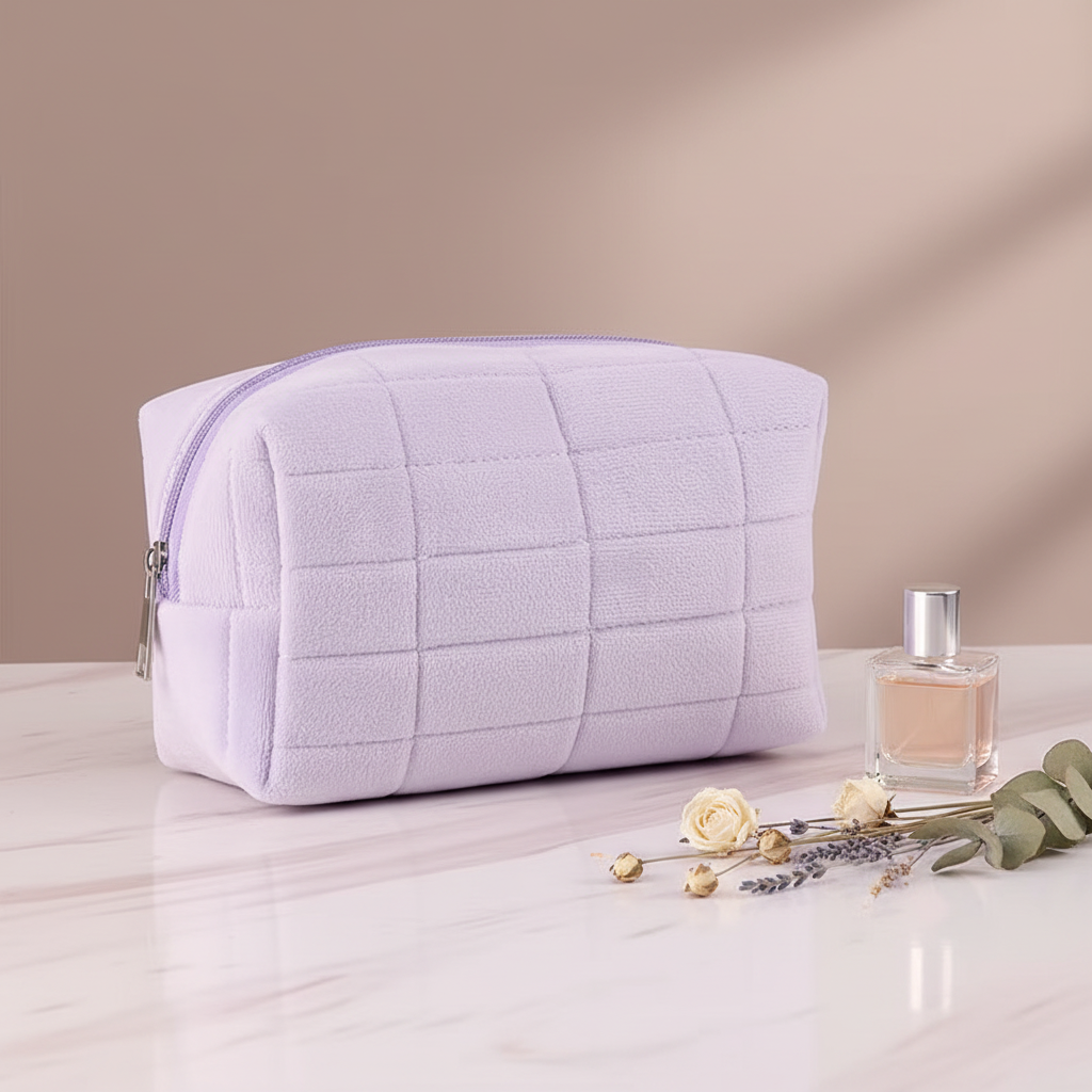 Purple Cosmetic Bag Lifestyle