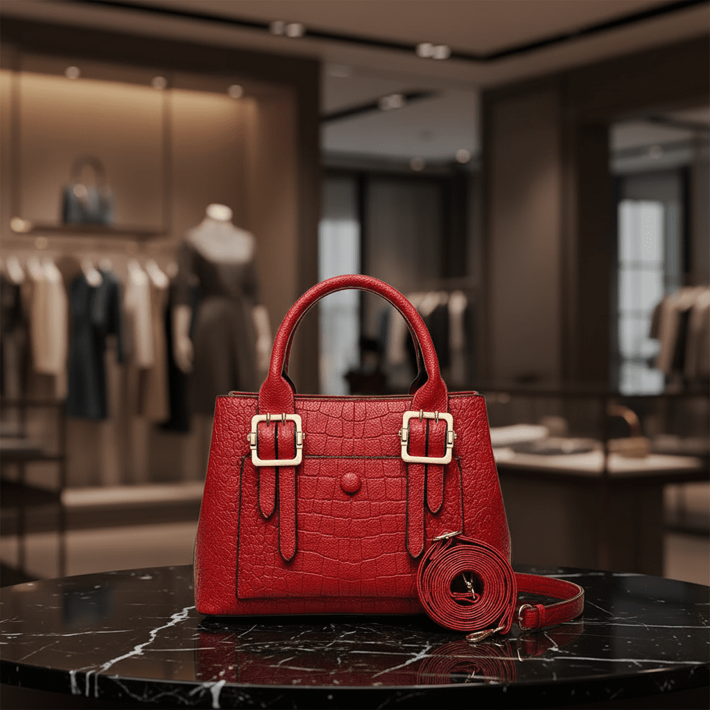 Red Croc Tote – Boutique Setting