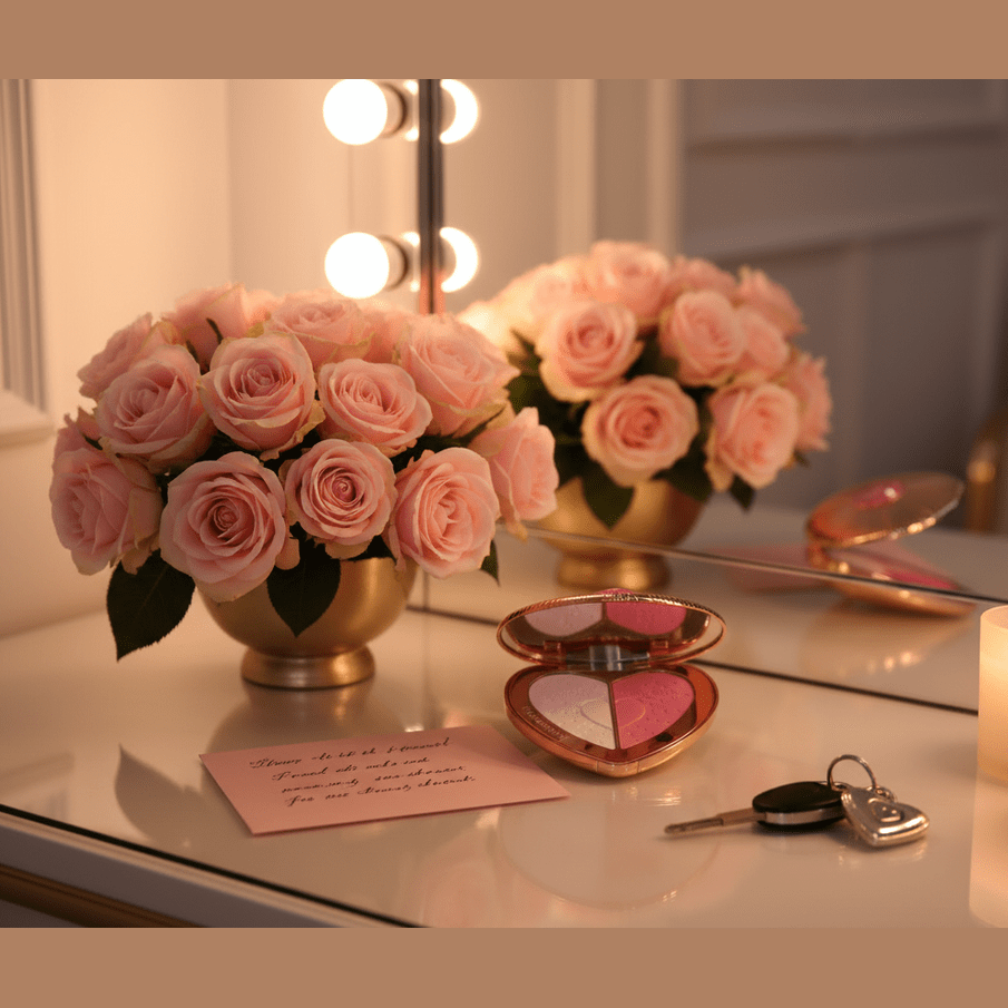 Roses, Love Note & Candlelight