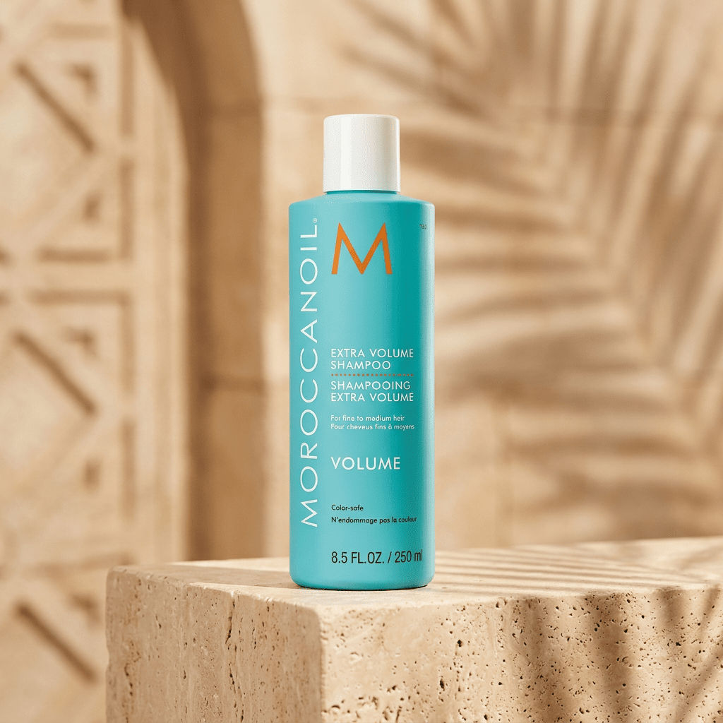 Shampoo in a warm sunlit stone setting